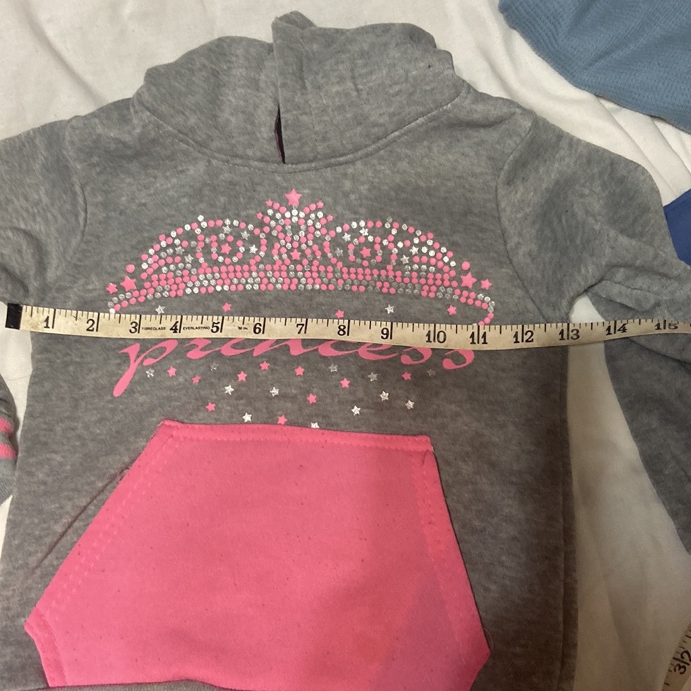 Coney Island 4T Pink& Gray Hoodie Princess Carter’s floral pants, West Coast T - Picture 4 of 16